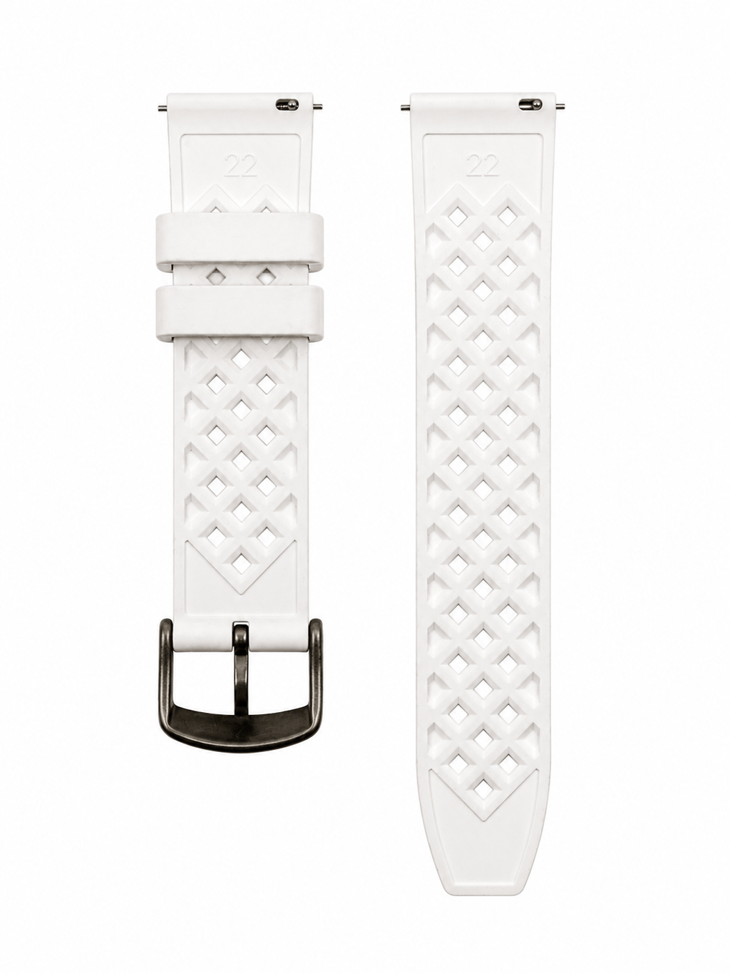 Bracelet Rubber Blanc 22 mm
