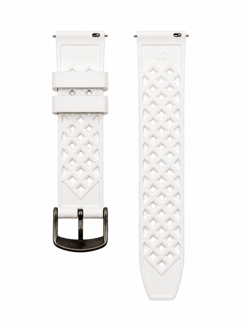Bracelet Rubber Blanc 22 mm
