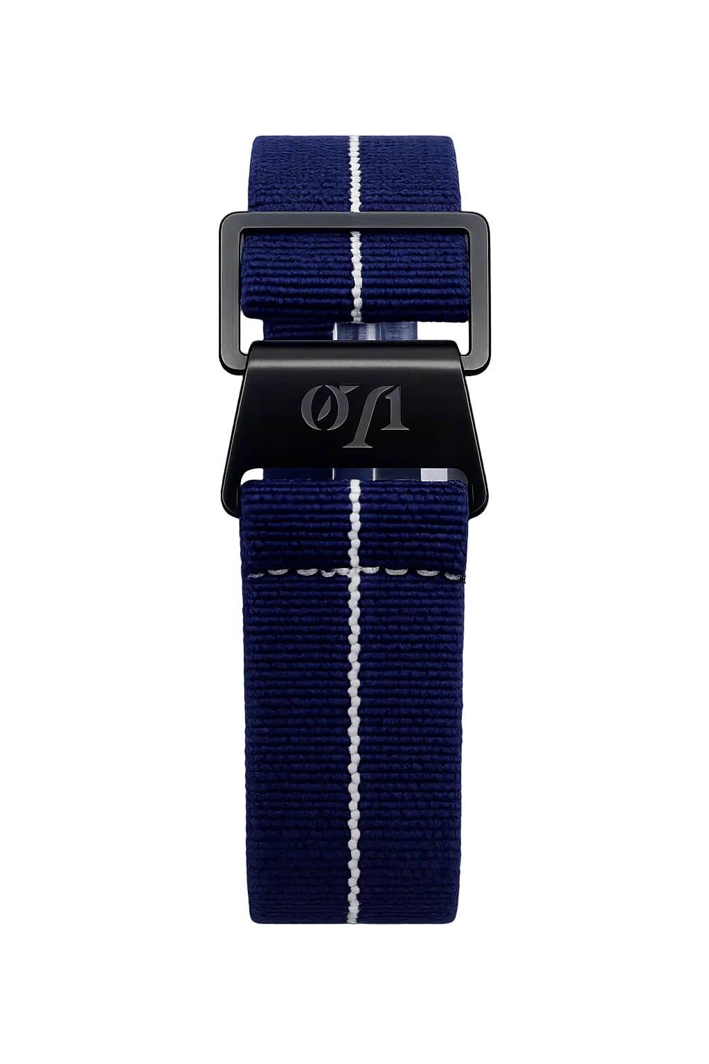 Bracelet Marna Bleu nuit ligne blanche 22 mm