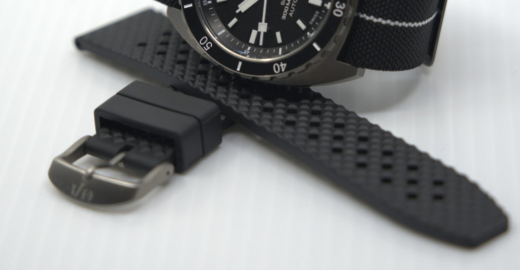 Bracelet Rubber Noir 22 mm