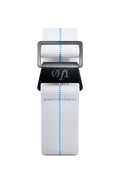 Bracelet Marna Blanc ligne bleue glacier 22 mm