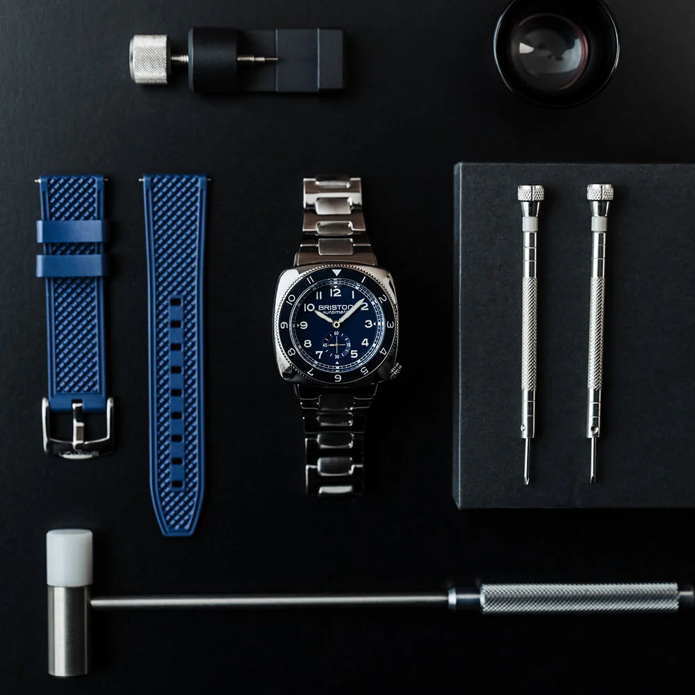 Clubmaster Legend - Petite Seconde - Acier - Bleu